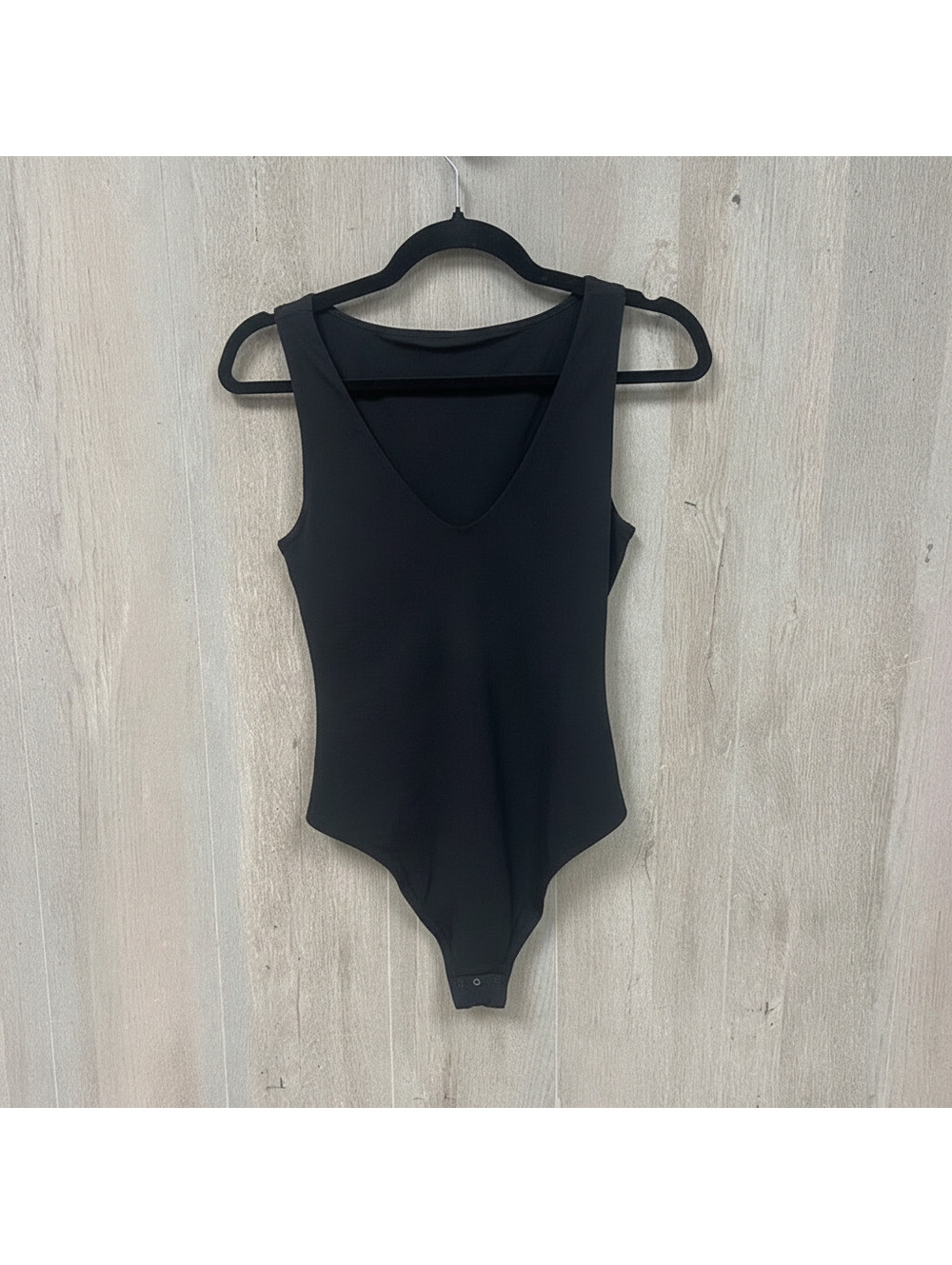 Auden Black V-Neck Bodysuit XXL